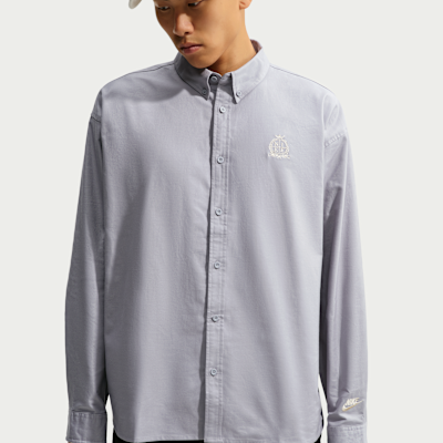 Nike DRI-FIT M ダークグレー 陸上用シャツ　elite AS+M+NK+CLUB+OXFORD+LS+NCC.png
